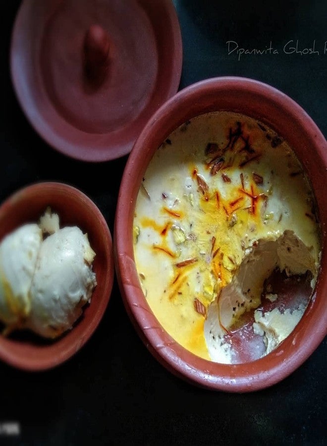 SHRIYAM CRAFTS Clay Curd Pot Dahi Handi/Dal Handi/Mitti Handi with Clay Vegetables Bawl (Curd 800ml with 4 Bawl) - Image 2
